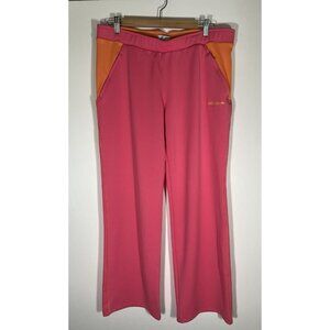 Vintage Y2K retro pink orange Adidas track pants XL athleisure athletic